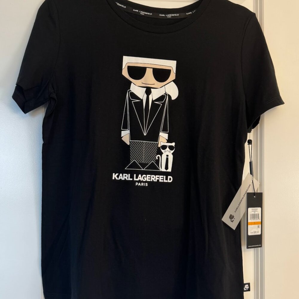 New Womens Karl Lagerfeld Short Sleeve Tee
